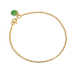 Enamel Copenhagen Ball Chain Bracelet - Green