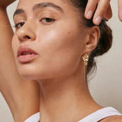 Enamel Copenhagen Drop Earrings Kim - Gold