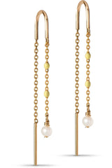 Enamel Copenhagen Drop Earrings Lilia - Gold