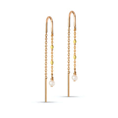 Enamel Copenhagen Drop Earrings Lilia - Gold