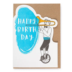 Archivist Greetings Card - Happy Birthday Trombone