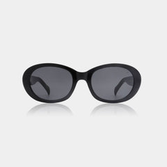 A pair of A.Kjærbede Sunglasses with a rounded frame, displayed against a white background.