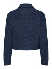 Pieces Miranda Short Shacket - Dark Blue Denim