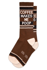 Gumball Poodle Crew Gym Socks - Coffee Makes Me Poop