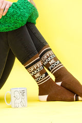 Gumball Poodle Crew Gym Socks - Coffee Makes Me Poop