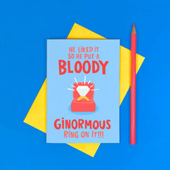 Lucy Maggie Designs Ginormous Ring Engagement Card