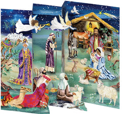 Roger La Borde 5 Trifold Pop-out Cards - The Christmas Story