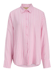 JJXX Almira Linen Blend Shirt - Pink Lady/ Fiji Flowe