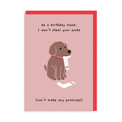 Ohh Deer Steal Your Sock Birthday Card
