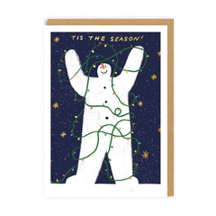 Ohh Deer - Tis The Season Snowman Christmas Card