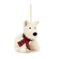 Jellycat Christmas Munro Scottie Dog Decoration