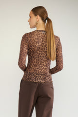 Numph Lionis Sheer Blouse - Tiger's Eye
