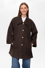 Numph - Kimberly Coat in Black Coffee