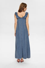 Numph Nuelida Dress - Snow Washed Denim