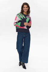 Numph Graphi Pullover - Dark Sapphire