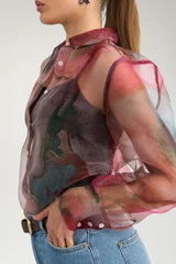 Numph Dorte Sheer Shirt - Bonbon