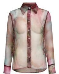 Numph Dorte Sheer Shirt - Bonbon