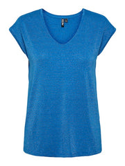 Pieces Billo Lurex T-Shirt - Various Colours