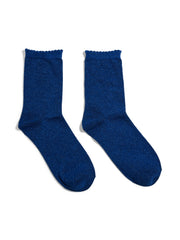 Pieces Sebby Long Glitter Socks - Bellweather - Blue/Toned Lure