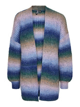Pieces Sillo Rainbow Knit Cardigan - Silver Mink