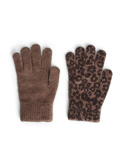 Pieces Elodie Gloves - Bison/Leo