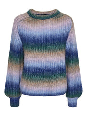 Pieces Sillo Rainbow Knit Jumper - Silver Mink
