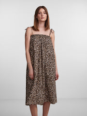 Pieces Strap Dress - Chicory Coffee