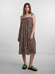 Pieces Strap Dress - Chicory Coffee