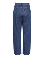 Pieces Miriam Wide Jeans - Medium Blue Denim
