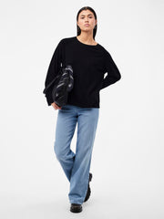 Pieces Sia Knit Jumper - Black