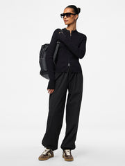 Pieces Crista Zip Cardigan- Black