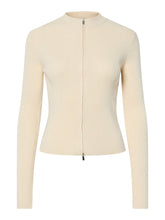 Pieces Crista Zip Knit Cardigan - Birch