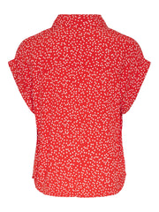 Pieces Sui Sleeveless Top - Poinciana/Cloud Dancer