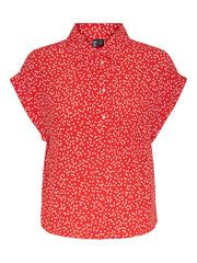 Pieces Sui Sleeveless Top - Poinciana/Cloud Dancer