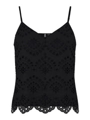 Pieces Vilde Strap Top - Black