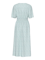 Pieces Tala Midi Dress - Cloud Blue/ Flower