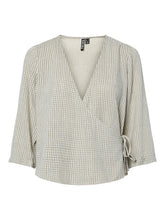 Pieces Pia Wrap Top - Birch & Black