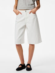 Pieces Denim Jorts - Bright White