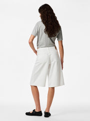 Pieces Denim Jorts - Bright White