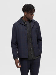 Selected Homme Slim Robert Hybrid Blazer - Navy/Brown