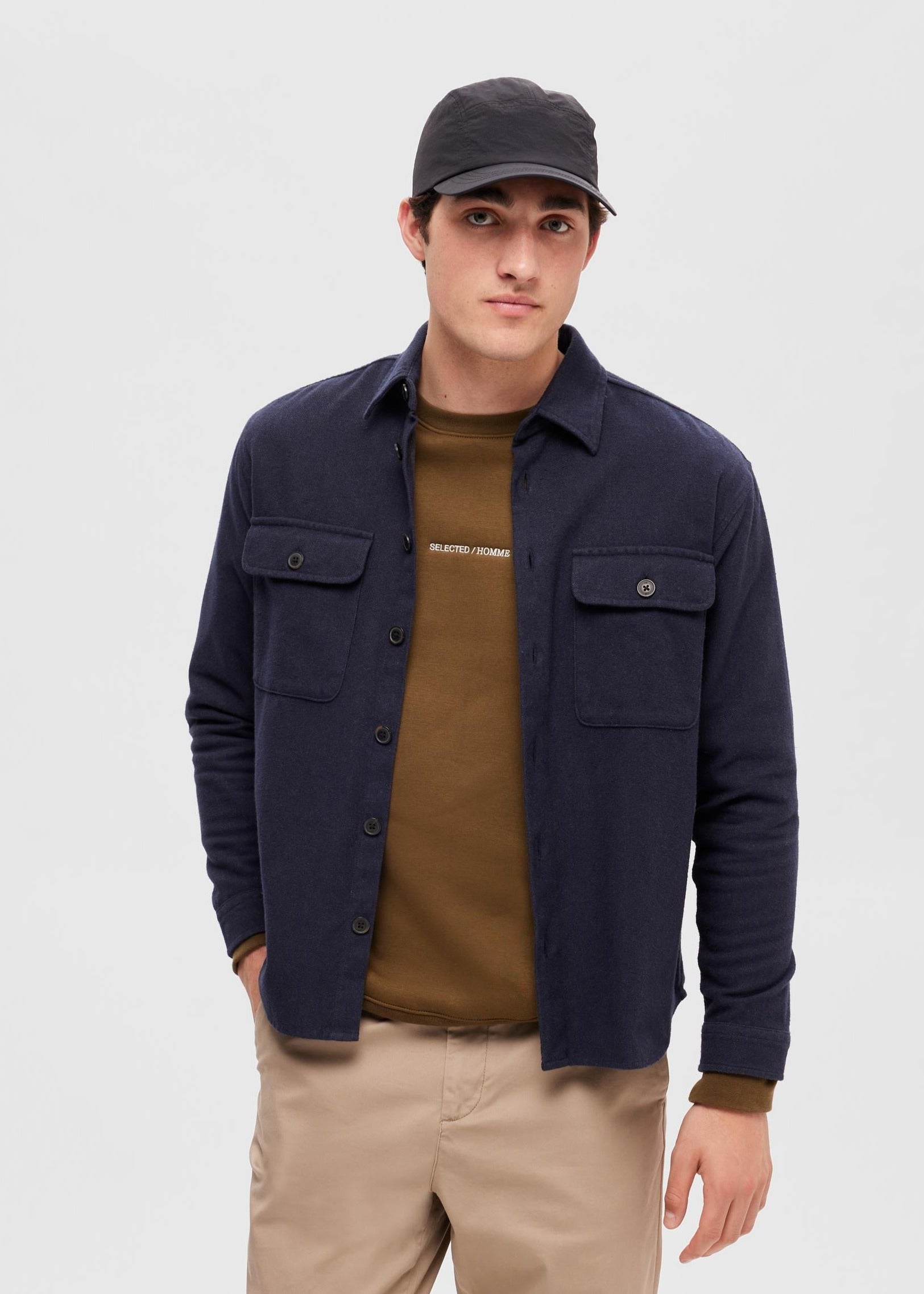 Selected Homme SLHSLIMNEW MARK LS B NOOS - Camisa - Mood Indigo/geo