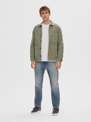 Selected Homme Loose Tony Cord Overshirt - Vetiver