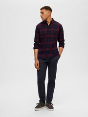 Selected Homme Slim Owen Flannel Shirt - Port Royale/Check