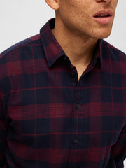 Selected Homme Slim Owen Flannel Shirt - Port Royale/Check