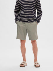 Selected Homme Jones Linen Shorts - Vetiver