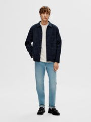 Selected Homme Jason Overshirt - Jacquard Sky Captain