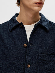 Selected Homme Jason Overshirt - Jacquard Sky Captain