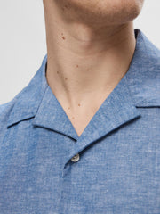 Selected Homme Relax Linen Shirt -Medium Blue Denim