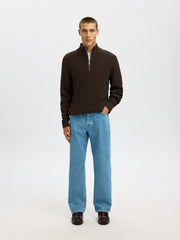 Selected Homme - Half Zip Knit in Delicioso