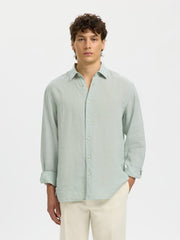 Selected Homme Kylian Linen Shirt - Aqua